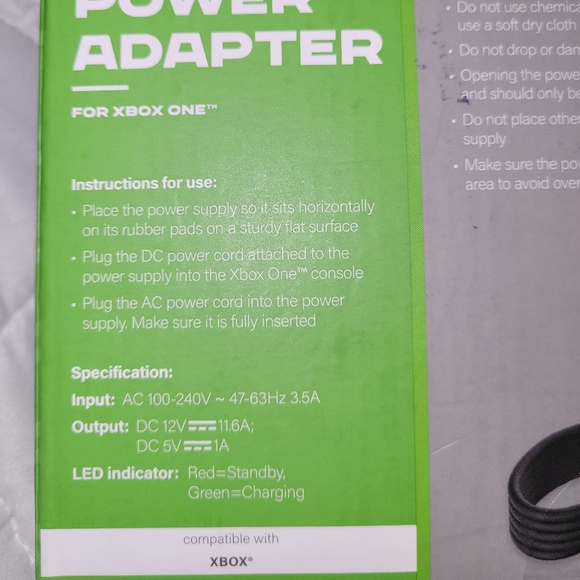 XBOX ONE ATRIX AC ADAPTER..NIB - Picture 3 of 5